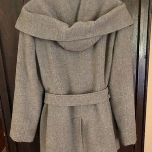 Gray hooded jacket